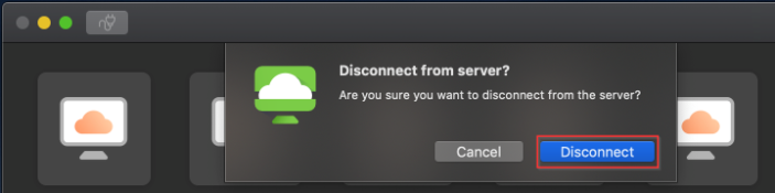 mac disconnect final button